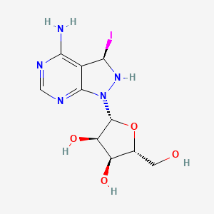 molecular formula C10H14IN5O4 B1255247 5-Iodo-5,6-dihydro-6-azatubercidin 