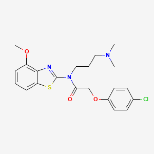 molecular formula C21H24ClN3O3S B1255256 2-(4-氯苯氧基)-N-[3-(二甲氨基)丙基]-N-(4-甲氧基-1,3-苯并噻唑-2-基)乙酰胺 