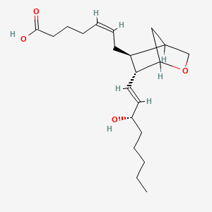molecular formula C21H34O4 B1255259 9,11-Dideoxy-11alpha,9alpha-epoxymethanoprostaglandin F2alpha, solution, 10 mg/mL in methyl acetate 