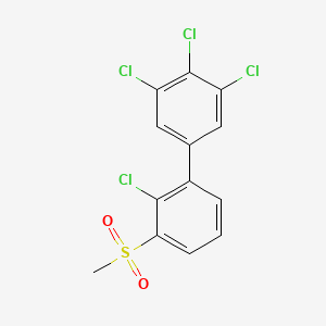 molecular formula C13H8Cl4O2S B12552590 2,3',4',5'-Tetrachloro-3-(methanesulfonyl)-1,1'-biphenyl CAS No. 190317-40-9