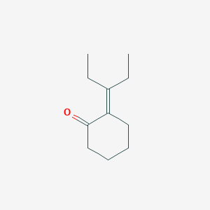 molecular formula C11H18O B12552612 Cyclohexanone, 2-(1-ethylpropylidene)- CAS No. 144054-69-3