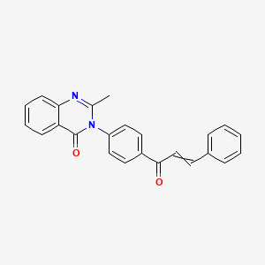 molecular formula C24H18N2O2 B12552643 2-Methyl-3-[4-(3-phenylacryloyl)phenyl]quinazolin-4(3H)-one CAS No. 147086-48-4