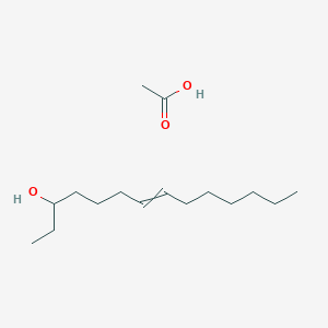 molecular formula C16H32O3 B12552675 Acetic acid;tetradec-7-en-3-ol CAS No. 144610-97-9