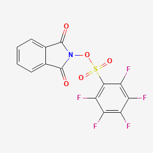 molecular formula C14H4F5NO5S B12552689 2-[(2,3,4,5,6-Pentafluorobenzene-1-sulfonyl)oxy]-1H-isoindole-1,3(2H)-dione CAS No. 142096-70-6