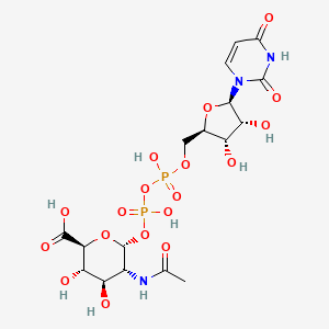 molecular formula C17H25N3O18P2 B1255269 (2s,3s,4r,5r,6r)-5-乙酰氨基-6-[[[(2r,3s,4r,5r)-5-(2,4-二氧嘧啶-1-基)-3,4-二羟基-氧杂环-2-基]甲氧基-羟基-磷酰基]氧基-羟基-磷酰基]氧基-3,4-二羟基-氧杂-2-羧酸 