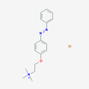 molecular formula C17H22BrN3O B12552742 N,N,N-Trimethyl-2-{4-[(E)-phenyldiazenyl]phenoxy}ethan-1-aminium bromide CAS No. 162464-20-2