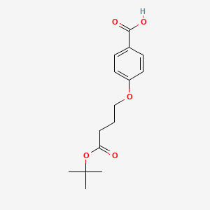 molecular formula C15H20O5 B12552750 4-(4-tert-Butoxy-4-oxobutoxy)benzoic acid CAS No. 192698-20-7