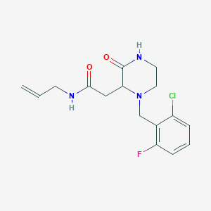2-[1-[(2-chloro-6-fluorophenyl)methyl]-3-oxo-2-piperazinyl]-N-prop-2-enylacetamide