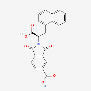 molecular formula C22H15NO6 B1255282 2-[(1r)-1-羧基-2-萘-1-基乙基]-1,3-二氧代-2,3-二氢-1h-异吲哚-5-羧酸 