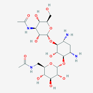 molecular formula C22H40N4O13 B1255290 3'',6'-di-N-acetylkanamycin A 