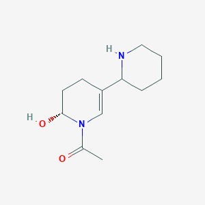 1-[(2R)-2-Hydroxy-5-(piperidin-2-yl)-3,4-dihydropyridin-1(2H)-yl]ethan-1-one