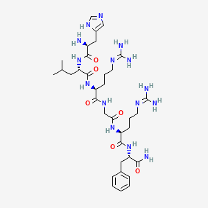 L-Histidyl-L-leucyl-N~5~-(diaminomethylidene)-L-ornithylglycyl-N~5~-(diaminomethylidene)-L-ornithyl-L-phenylalaninamide