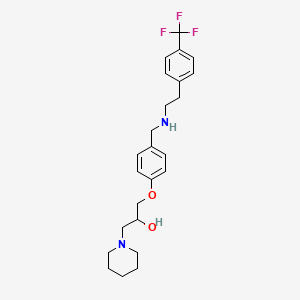 molecular formula C24H31F3N2O2 B1255297 1-(1-Piperidinyl)-3-[4-[[2-[4-(trifluoromethyl)phenyl]ethylamino]methyl]phenoxy]-2-propanol 