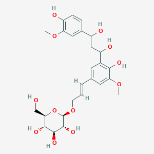 molecular formula C26H34O12 B1255306 双齿叶木脂苷B 