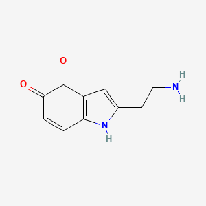 molecular formula C10H10N2O2 B12553126 2-(2-Aminoethyl)-1H-indole-4,5-dione CAS No. 193680-57-8