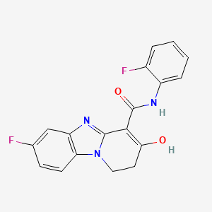 7-Fluoro-N-(2-fluorophenyl)-3-oxo-1,2,3,5-tetrahydropyrido[1,2-a]benzimidazole-4-carboxamide