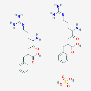 5-Amino-2-benzyl-8-(diaminomethylideneamino)-4-oxooctanoic acid;sulfuric acid