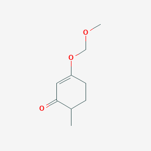 molecular formula C9H14O3 B12553141 2-Cyclohexen-1-one, 3-(methoxymethoxy)-6-methyl- CAS No. 147728-67-4