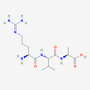 molecular formula C14H28N6O4 B12553159 Arg-Val-Ala CAS No. 194095-75-5