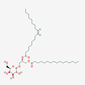 molecular formula C43H80O10 B1255316 1-palmitoyl-2-oleoyl-3-alpha-D-galactosyl-sn-glycerol 
