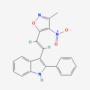 3-[2-(3-Methyl-4-nitro-1,2-oxazol-5(2H)-ylidene)ethylidene]-2-phenyl-3H-indole