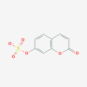 molecular formula C9H5O6S- B1255322 2-oxo-2H-1-benzopyran-7-yl sulfate 