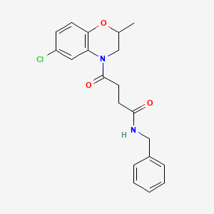 4-(6-chloro-2-methyl-2,3-dihydro-1,4-benzoxazin-4-yl)-4-oxo-N-(phenylmethyl)butanamide