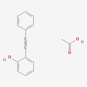 Acetic acid--2-(phenylethynyl)phenol (1/1)