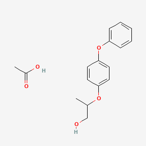 molecular formula C17H20O5 B12553263 Acetic acid--2-(4-phenoxyphenoxy)propan-1-ol (1/1) CAS No. 188830-50-4