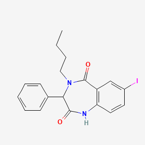 4-Butyl-7-iodo-3-phenyl-3,4-dihydro-1H-1,4-benzodiazepine-2,5-dione