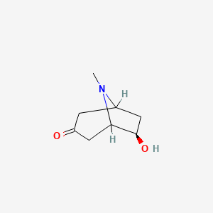 molecular formula C8H13NO2 B1255331 (1R,5R,6S)-rel-6-羟基-8-甲基-8-氮杂双环[3.2.1]辛-3-酮 CAS No. 5932-53-6