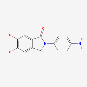 2-(4-Aminophenyl)-5,6-dimethoxy-2,3-dihydro-1H-isoindol-1-one