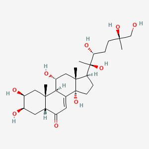 molecular formula C27H44O9 B1255336 (25S)-11alpha,20,26-trihydroxyecdysone 