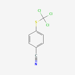 molecular formula C8H4Cl3NS B12553364 4-[(Trichloromethyl)sulfanyl]benzonitrile CAS No. 184783-01-5