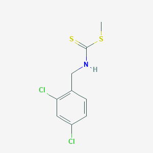 molecular formula C9H9Cl2NS2 B12553407 Carbamodithioic acid, [(2,4-dichlorophenyl)methyl]-, methyl ester CAS No. 193463-79-5