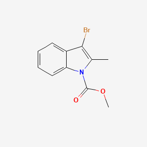 molecular formula C11H10BrNO2 B12553495 Methyl 3-bromo-2-methyl-1H-indole-1-carboxylate CAS No. 143952-55-0