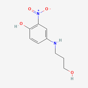 molecular formula C9H12N2O4 B12553598 4-[(3-Hydroxypropyl)amino]-2-nitrophenol CAS No. 177080-35-2