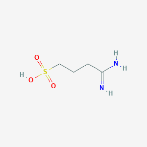 molecular formula C4H10N2O3S B12553663 4-Amino-4-iminobutane-1-sulfonic acid CAS No. 184965-18-2