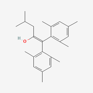 molecular formula C24H32O B12553664 4-Methyl-1,1-bis(2,4,6-trimethylphenyl)pent-1-en-2-ol CAS No. 192651-86-8