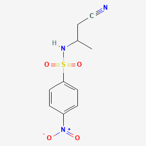 molecular formula C10H11N3O4S B12553673 Benzenesulfonamide, N-(2-cyano-1-methylethyl)-4-nitro- CAS No. 194156-43-9