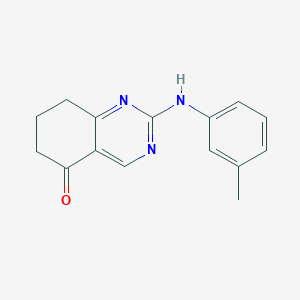 molecular formula C15H15N3O B1255369 2-[(3-methylphenyl)amino]-7,8-dihydroquinazolin-5(6H)-one 