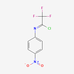 molecular formula C8H4ClF3N2O2 B12553695 Ethanimidoyl chloride, 2,2,2-trifluoro-N-(4-nitrophenyl)- CAS No. 145372-31-2