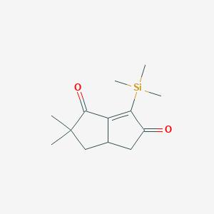 molecular formula C13H20O2Si B12553728 1,5-Pentalenedione, 2,3,3a,4-tetrahydro-2,2-dimethyl-6-(trimethylsilyl)- CAS No. 147297-24-3