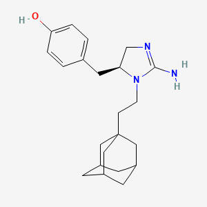molecular formula C22H31N3O B1255383 4-[[(4S)-3-[2-(1-adamantyl)ethyl]-2-amino-4,5-dihydroimidazol-4-yl]methyl]phenol 