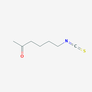 molecular formula C7H11NOS B12553854 2-Hexanone, 6-isothiocyanato- CAS No. 153495-59-1