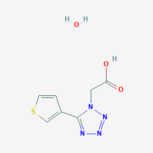 2-(5-Thiophen-3-yltetrazol-1-yl)acetic acid;hydrate