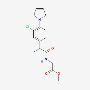 Methyl 2-(2-(3-chloro-4-(2,5-dihydropyrrol-1-yl)phenyl)propanoylamino)acetate