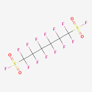 molecular formula C6F14O4S2 B12553897 Dodecafluorohexane-1,6-disulfonyl difluoride CAS No. 144368-88-7