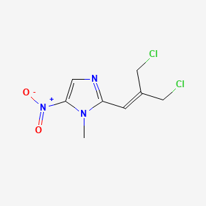 molecular formula C8H9Cl2N3O2 B12553928 2-[3-Chloro-2-(chloromethyl)prop-1-en-1-yl]-1-methyl-5-nitro-1H-imidazole CAS No. 177937-86-9