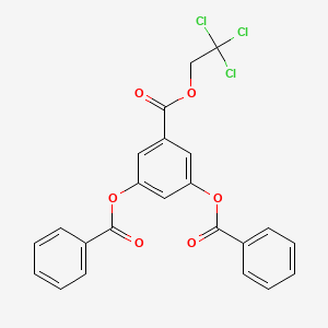 molecular formula C23H15Cl3O6 B12553974 Benzoic acid, 3,5-bis(benzoyloxy)-, 2,2,2-trichloroethyl ester CAS No. 143330-92-1